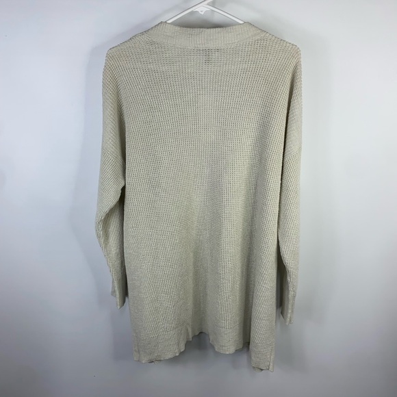 Eileen Fisher Women’s Open V Neck Cardigan Bone Long Sleeve Sweater Size L $248 - Picture 2 of 14
